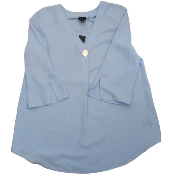 Worthington Light Blue Blouse - Picture 3 of 9